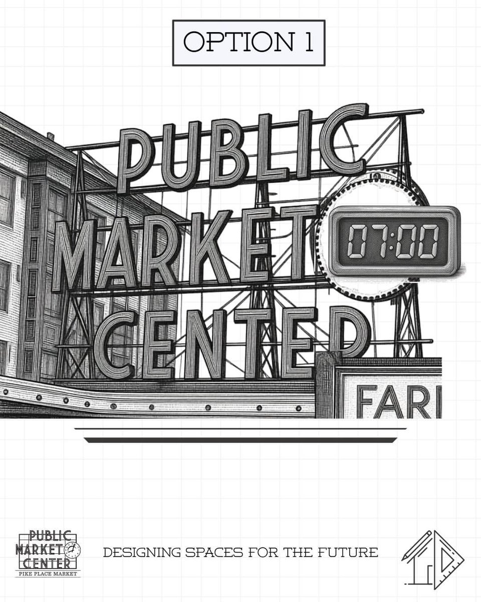 pike_place's tweet photo. Here are the first renderings of an exciting addition to the iconic Public Market Center Sign

Recent studies show that 43% of adults struggle to read analog clocks, and we are committed to supporting visitors

Learn more about this exciting new project 👉 https://t.co/ffoc37FOLR https://t.co/E06iPdV1BN