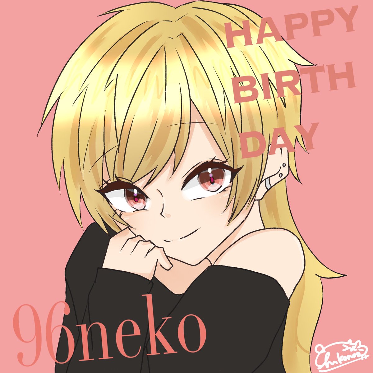 hkn96_f's tweet photo. 遅ればせながら、お誕生日おめでとうございます🌟
#96猫絵
#祝96猫誕生祭2026 https://t.co/B4LK56lIV4