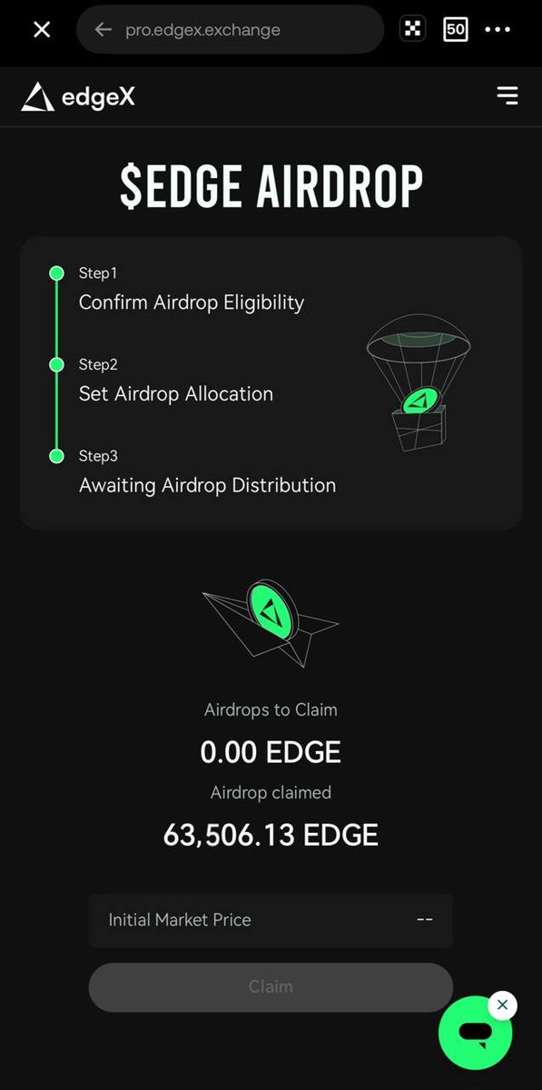 Finally I got my $edge #airdrop 
It's worth ~40,000 now. 
Thank you <a href="/edgeX_exchange/">edgeX🦭</a> ☺️