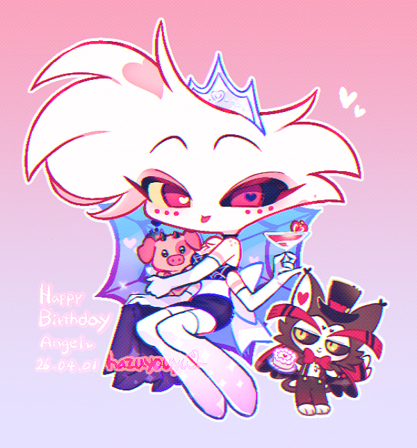 hazuyouyu's tweet photo. 🩷✶*̥˚₊ 사랑하는 엔젤 ˚₊*̥ ✶🩷
 #HazbinHotelAngelDust https://t.co/ITIpyvFCsU
