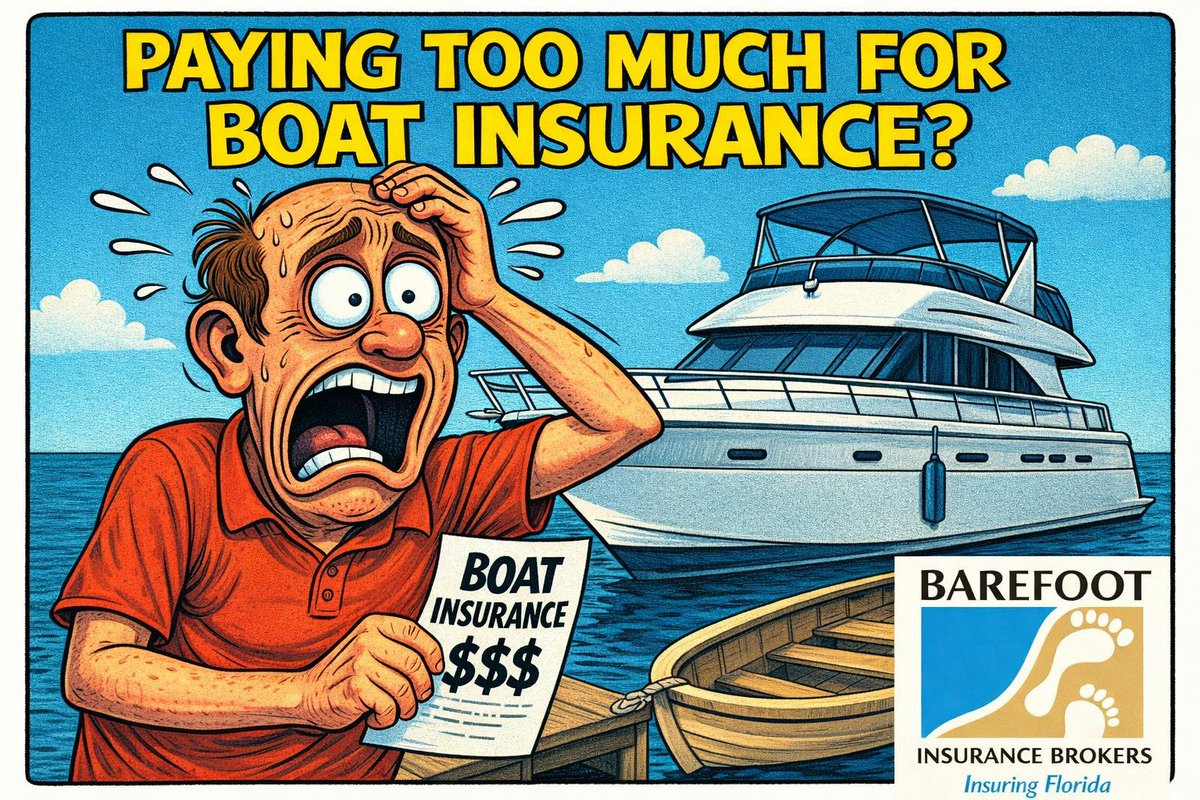 barefootins's tweet photo. Why does your boat insurance cost more than your neighbor’s? 🚤 Boat type 📍 Zip code 🌀 Hurricane risk 📝 Driving history @barefootins compares top carriers so you get the best rate—without the guesswork. #boatinsurance #insurance #florida https://t.co/EkPj2YPltB