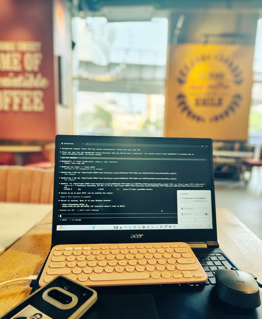 Earned a sip of mocha for every line of code I made Claude write 😂 
 <a href="/CostaCoffeeInd/">Costa Coffee India</a>  <a href="/claudeai/">Claude</a> #coderlife