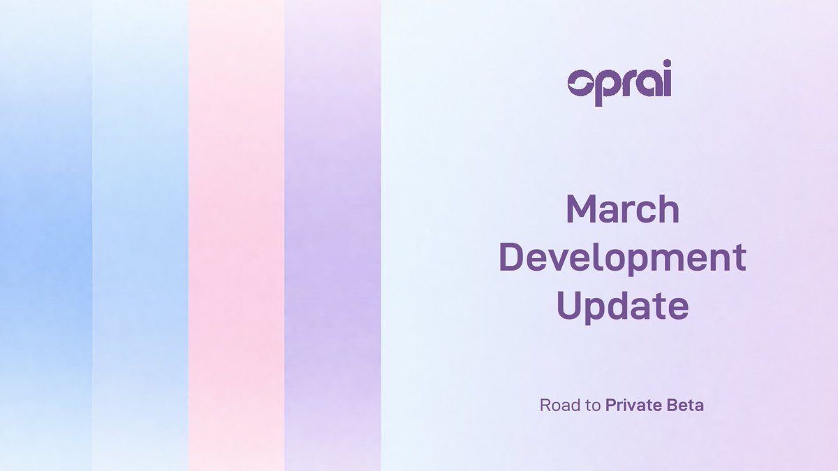 oprai_labs's tweet photo. Oprai March Updates Summary!

Significant progress was made on the Oprai side in March. 

✅Integrations with @JupiterExchange, @MagicEden, @Raydium, @jito_sol, @kamino, @MeteoraAG, and @Pumpfun have been completed and tested. All of them are now live on Oprai.

With Oprai, it is now possible to perform 60+ on-chain actions through a single natural language interface.

✅This month also introduced opraiOS: an open-source AI agent development kit for Solana. It includes 16 agent templates, protocol plugins, a visual workflow builder, RAG knowledge base, browser automation, strategy scheduler, alerts, and a built-in testing framework, making it easier to develop and manage AI agents.

Oprai continues to build the infrastructure for the AI agent economy on Solana. Private Beta is coming soon. Stay tuned!