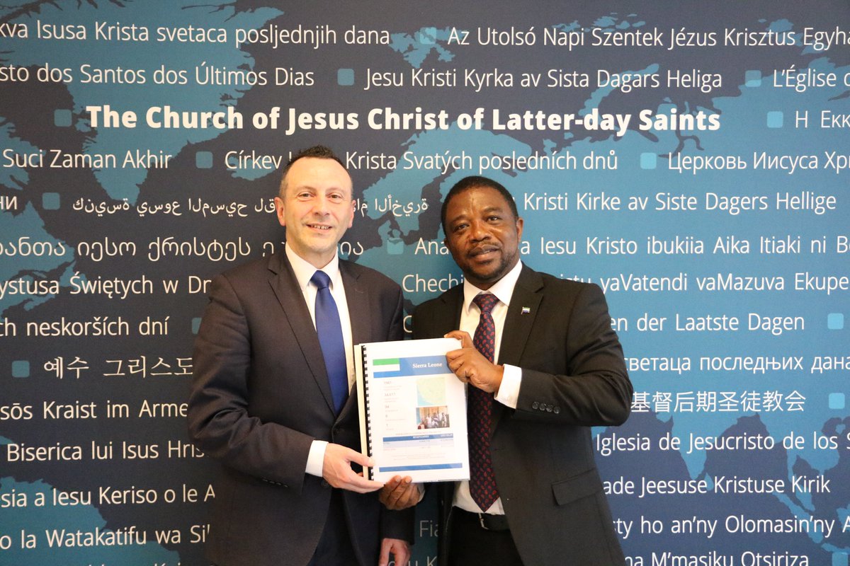 CHURCHinEU's tweet photo. We were pleased to welcome H.E. Mr. Philip Jusu, the Ambassador of Sierra Leone to Belgium, to our office.

We appreciated the opportunity to share about the Church and its ongoing welfare and community projects in Sierra Leone. We look forward to continuing the dialogue and building on this engagement.
#Sierraleone @LeoneEmbassy
