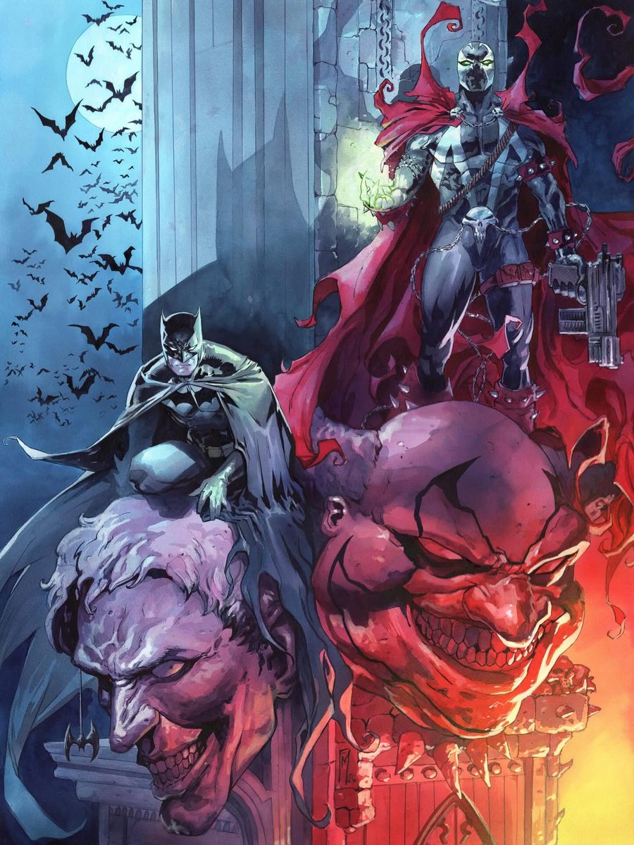 SpawnArchive's tweet image. The cover of Spawn/Batman: Inner Demons (2026). Art by @FedericoMele5 
#Spawn #Batman #Joker