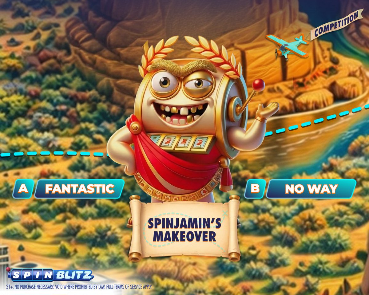 SpinBlitzdotcom's tweet image. You could be 1 of 10 to WIN GC 40,000 + FREE SC 20, Blitzers! 🎁

We gave Spinjamin a bold new look… now it’s your call. 🎯

What do you think about it?

Comment + #BlitzCompetition to join the slot challenge on #SpinBlitz.

Ends Apr 01, 11:59PM PT. ⏳

Fast Spins. Big Wins. ⚡