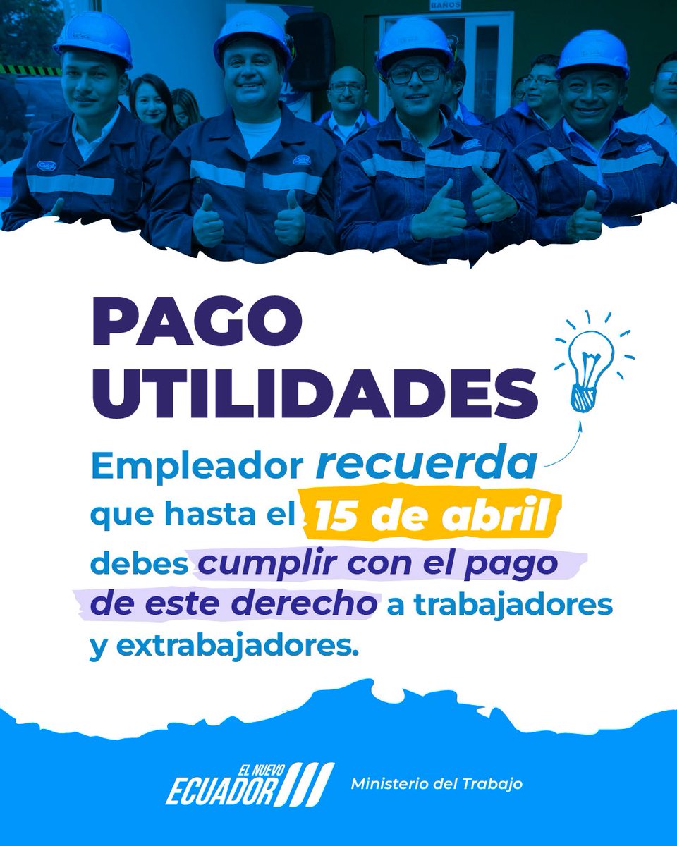 Ministerio del Trabajo Ecuador 🇪🇨 tweet media