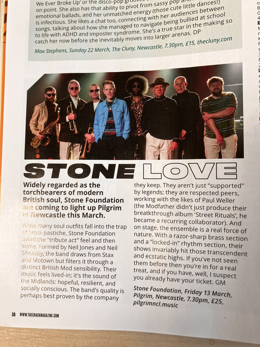 stonefoundation's tweet image. Stone Foundation in the latest The Crack Magazine.
The band will be on tour throughout the year tickets &amp;amp; dates from the bands website. 

#love 
#stone
#foundation