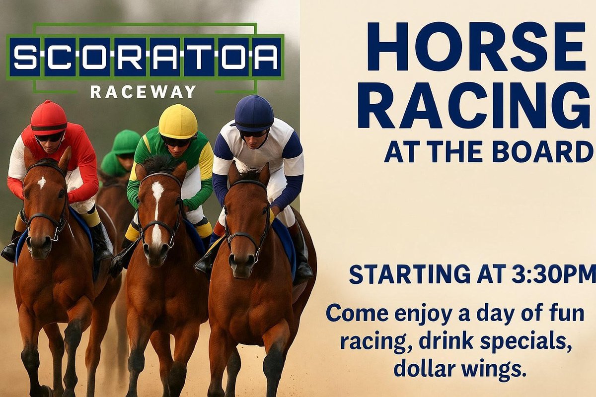 Get ready to kickstart your weekend with fun! 🏁🍻 Join us at Scoreboard Bar &amp; Grill on April 4th for our thrilling Saturday Races event. Starts @ 3:30 PM. See you there! #SaturdayRaces #ScoreboardFun 🎉🎊