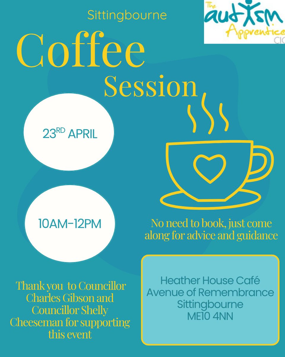 A huge thank you to <a href="/CharlesGibson9/">Cllr Charles Gibson</a> and Councillor Shelly Cheeseman for supporting our new Sittingbourne coffee morning advice sessions, 

There is no need to book so, just make sure you take note of this date and we will see you there !