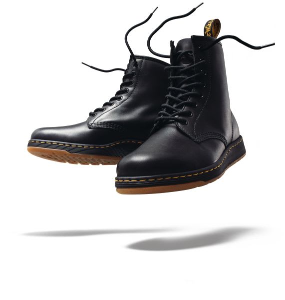 postwarhistory's tweet image. 1 April 1960, Dr. Martens boots went on sale in the UK for the first time. #MadeInBritain