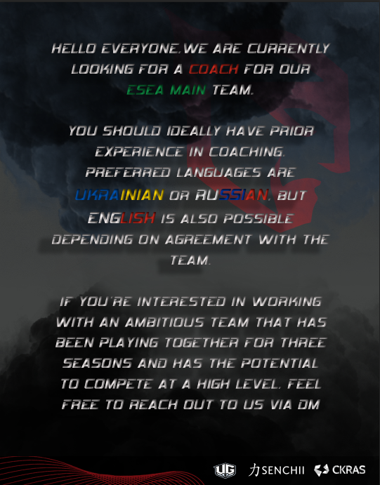 FeedTheEgo_'s tweet photo. Hello everyone,

We at @FeedTheEgo are currently looking for a coach for our ESEA Main team.

#FeedTheEgo https://t.co/9zjjOdunm8