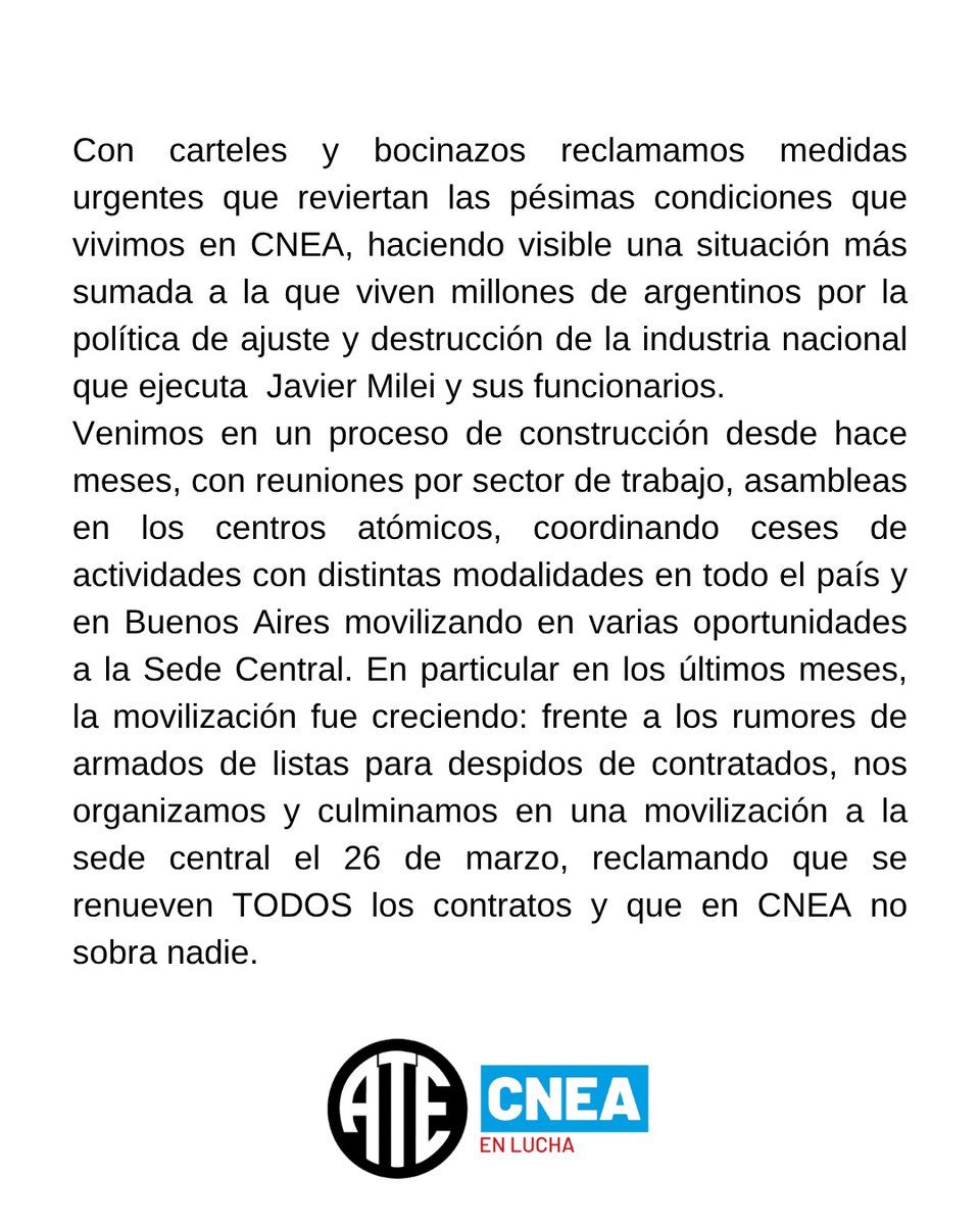 Junta Int ATE CNEA tweet media