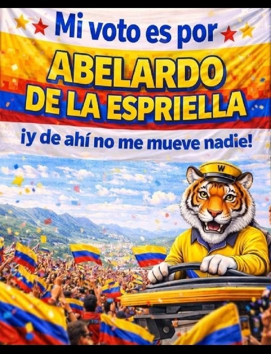 Janita63's tweet photo. @AlvaroUribeVel Vamos a votar por ABELARDO Y SOY URIBISTA 100 POR CIENTO. https://t.co/n4eLYjKPRX