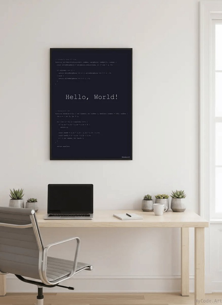 MyCode_Art's tweet photo. Something we've been working on.
A Hello World poster for the developer who remembers where it all started. Coming soon.
https://t.co/CSZFADrHjt
#mycodeart #devworkspace https://t.co/CskGZo4Rqc