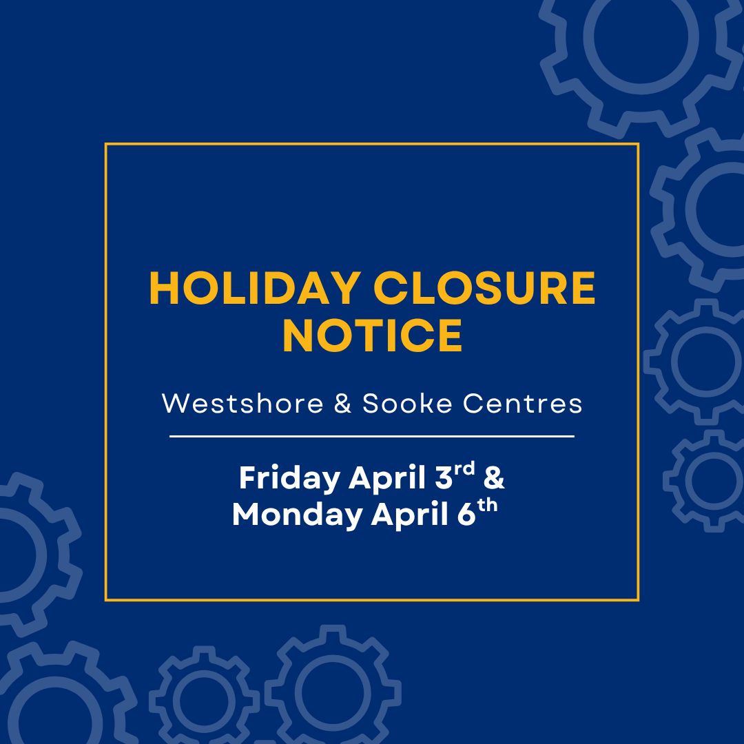 WorkBCWestshore's tweet photo. 🔔 Holiday Closure Notice 🔔

WorkBC Centre Langford and Sooke will be closed on Friday, April 3 and Monday, April 6. We will reopen with regular hours on Tuesday, April 7th! https://t.co/4z4sNcdv4G