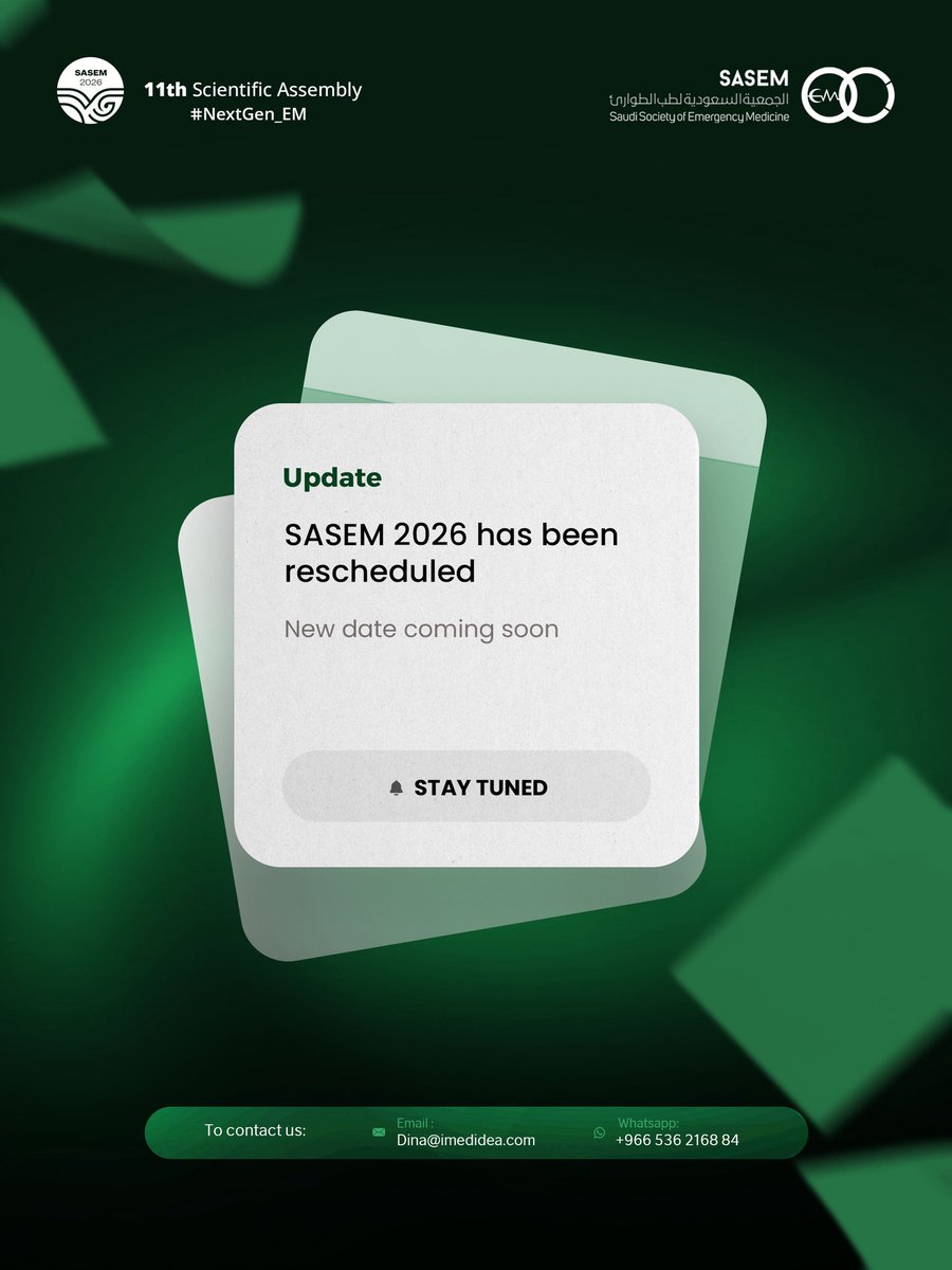 The 11th SASEM Scientific Assembly - SASEM2026 tweet media