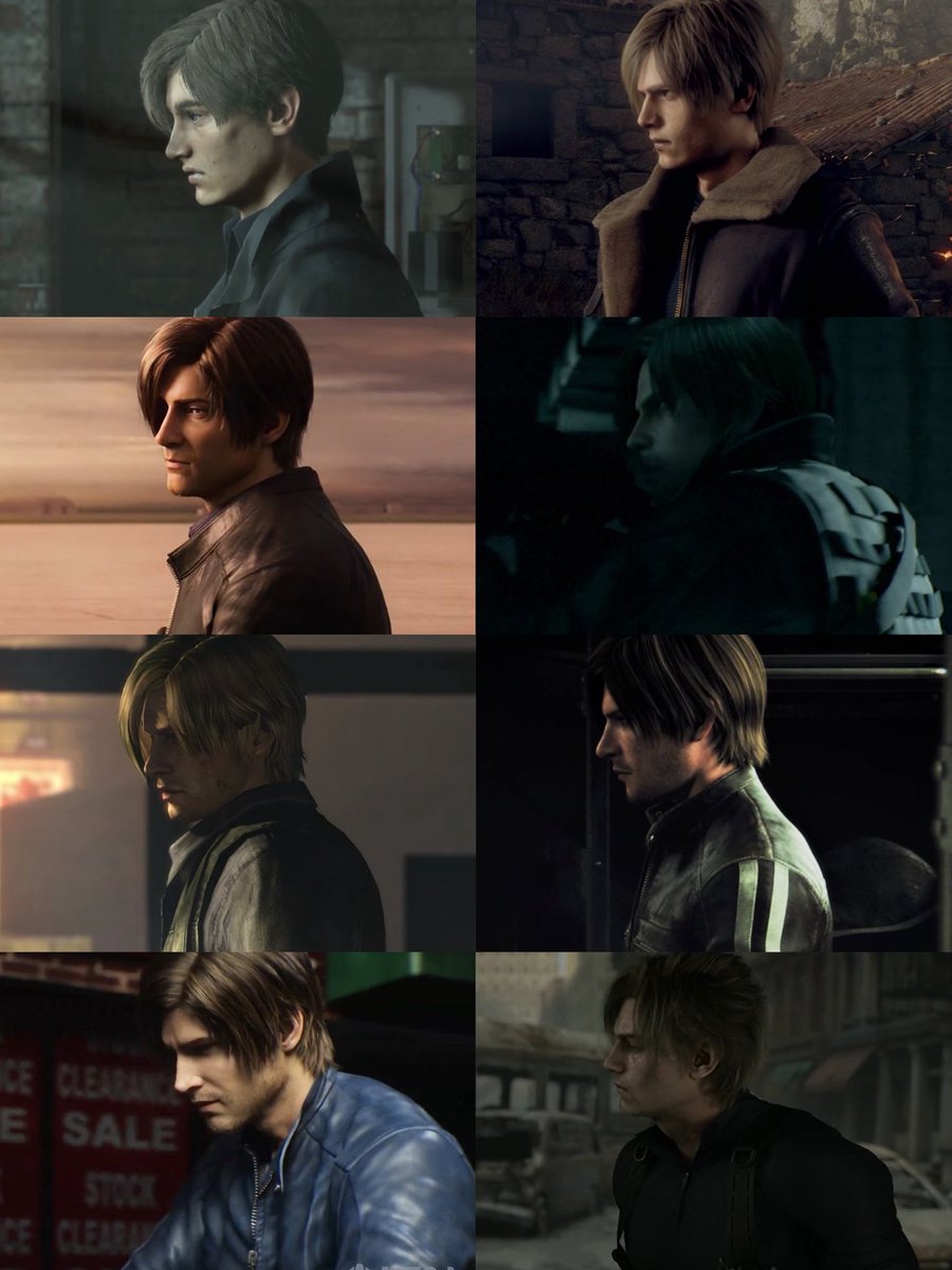 nightswayness's tweet photo. Leon Kennedy through the years https://t.co/hDv9BFvkjM