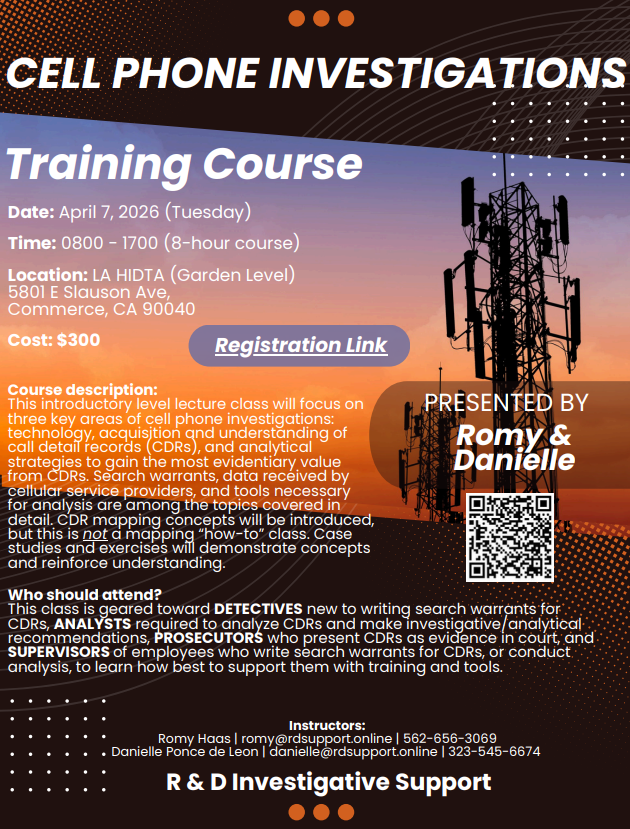 LA HIDTA Training hosted by LA CLEAR tweet media