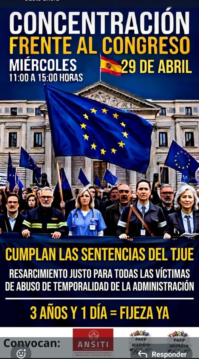 <a href="/El_Plural/">El Plural</a> #TodosAlCongreso29A
#FijezaYa2026
#SinFijezaNoHayPresupuestos
#FijezaYaEsConstitucional 
#GobiernoIncumple
#NoesNiSocialistaNiObrero
#MinistroIncompetente
#FijoaExtinguir
#LosCesadosTambienCuentan