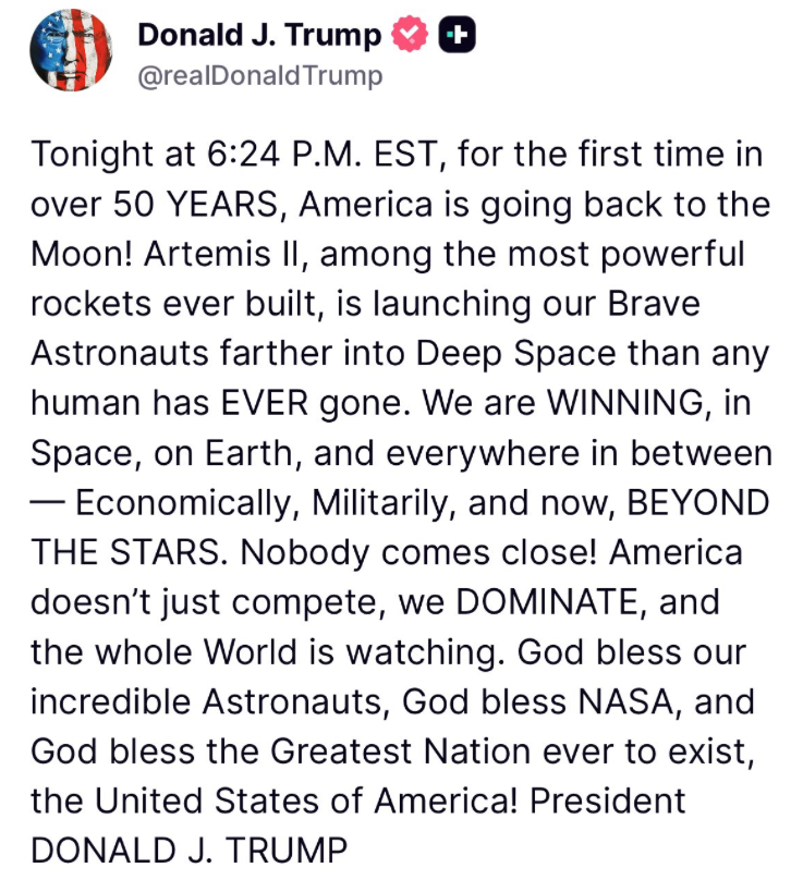 The White House tweet media