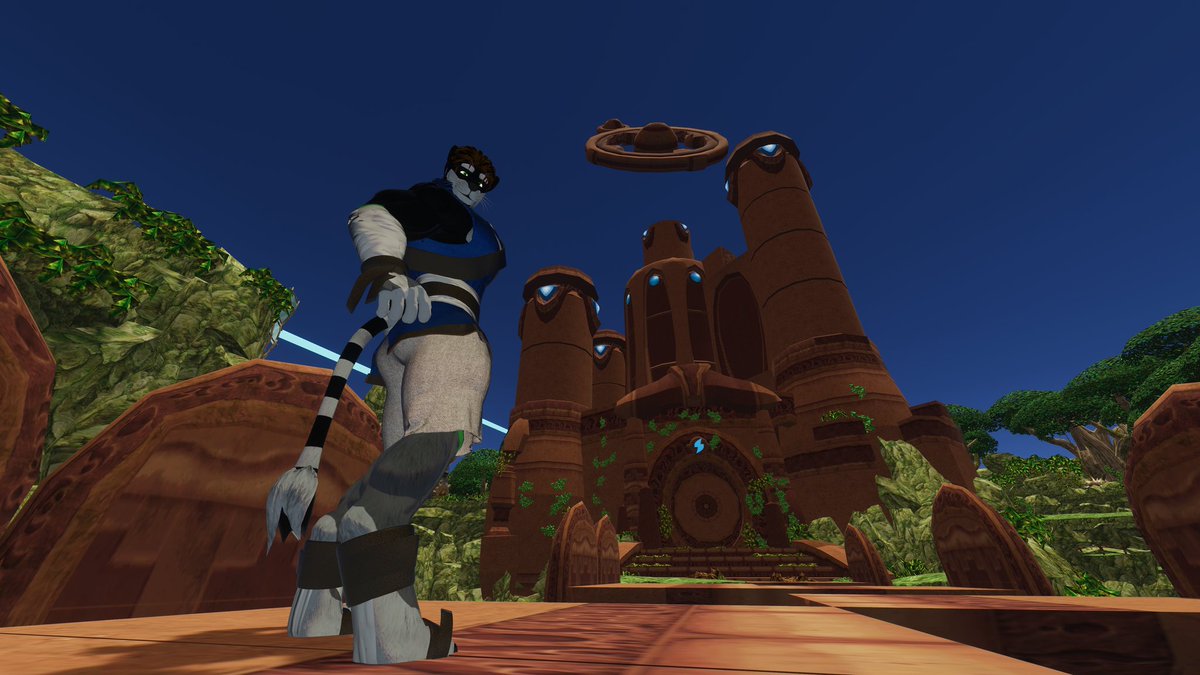 Toajack1's tweet photo. Got a new set of clothing for this. Avatar and currently, in progress working on the world from the first Jak and Daxter game. The first area https://t.co/SaEjhLp57A