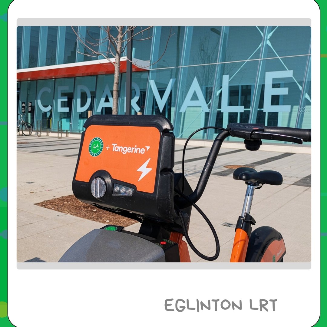 BikeShareTO's tweet photo. Did you know many  stations along Line 5 Eglinton are connected to a Bike Share Toronto with 12 having a BST station located within 150 meters, making it easier than ever to connect your trip.

Hop off the train. Grab a bike. Keep moving.

With more capacity coming to the corridor this year, your ride will be ready when you are.

The Eglinton corridor just got a whole lot more connected 🚲🚆
