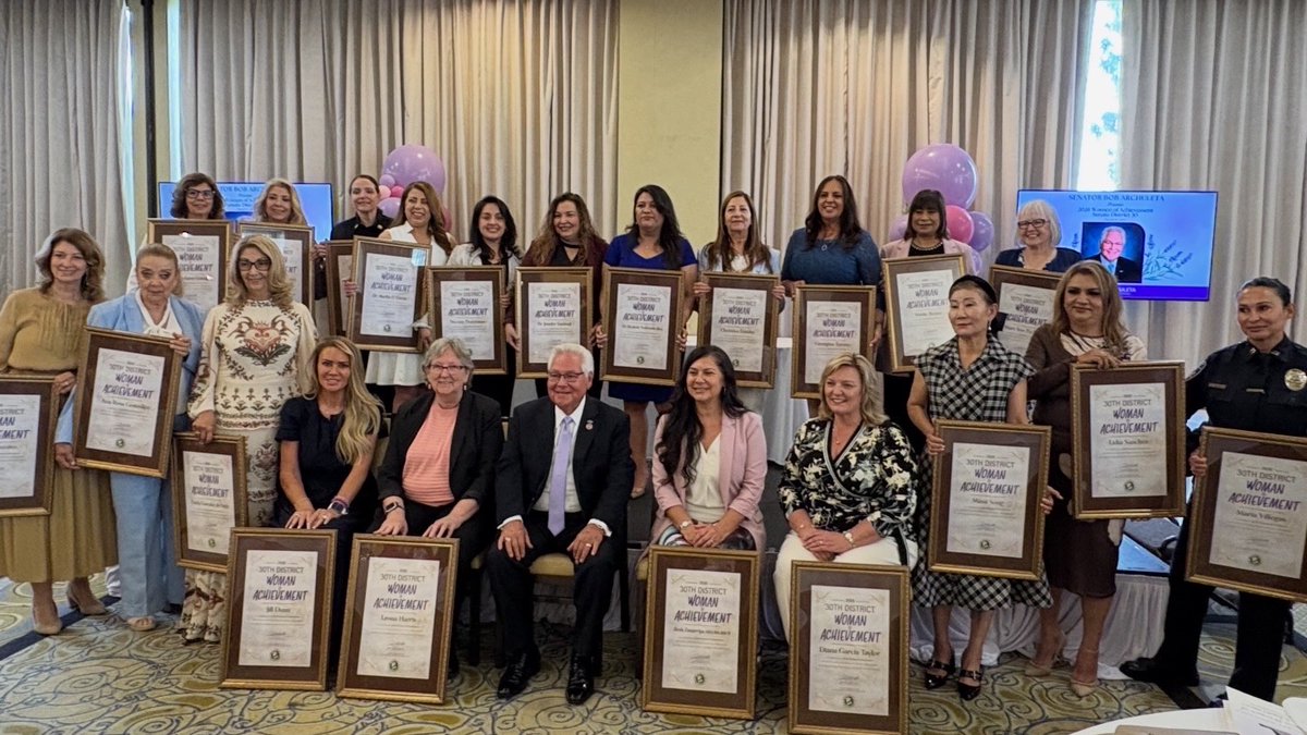 industry_ca's tweet photo. Congratulations to Leona Harris for being honored by @SenBobArchuleta as a 2026 30th District Woman of Achievement! Thank you for your incredible work giving back to the community. https://t.co/1YUl7avxKl