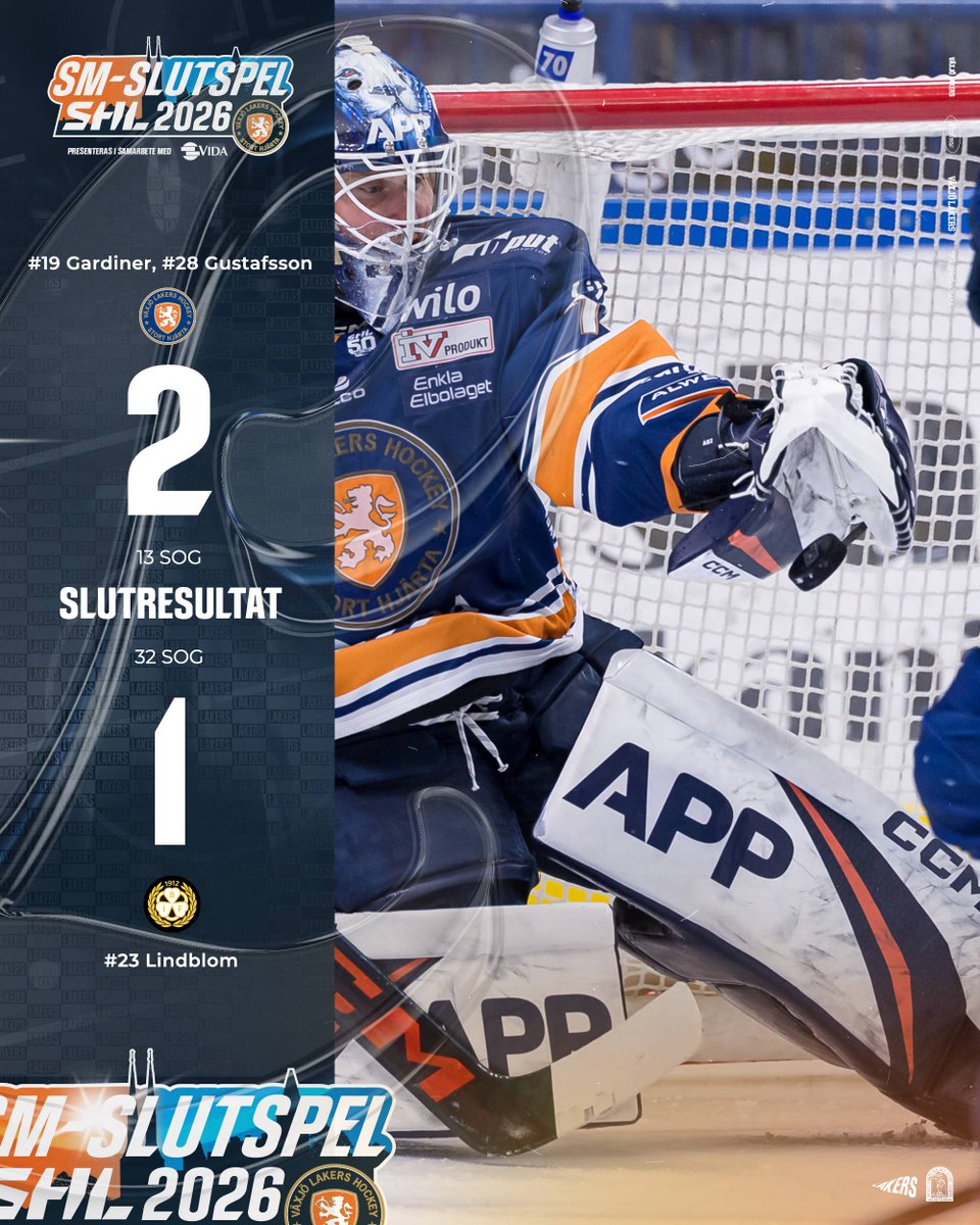 Slutresultat | VLH 🆚 BIF | 2-1

Vi är klara för semifinal! Efter en riktig krigarinsats slår vi in matchbollen genom att besegra Brynäs med 2-1, trots att de vinner skotten med 32-13. Stor matchhjälte blir Åhman som återigen står för en briljant insats. HG och Gardiner målar!