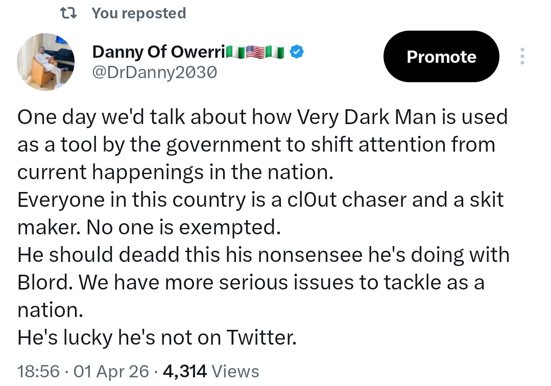 Danny Of Owerri🇳🇬🇺🇸🇳🇬 tweet media