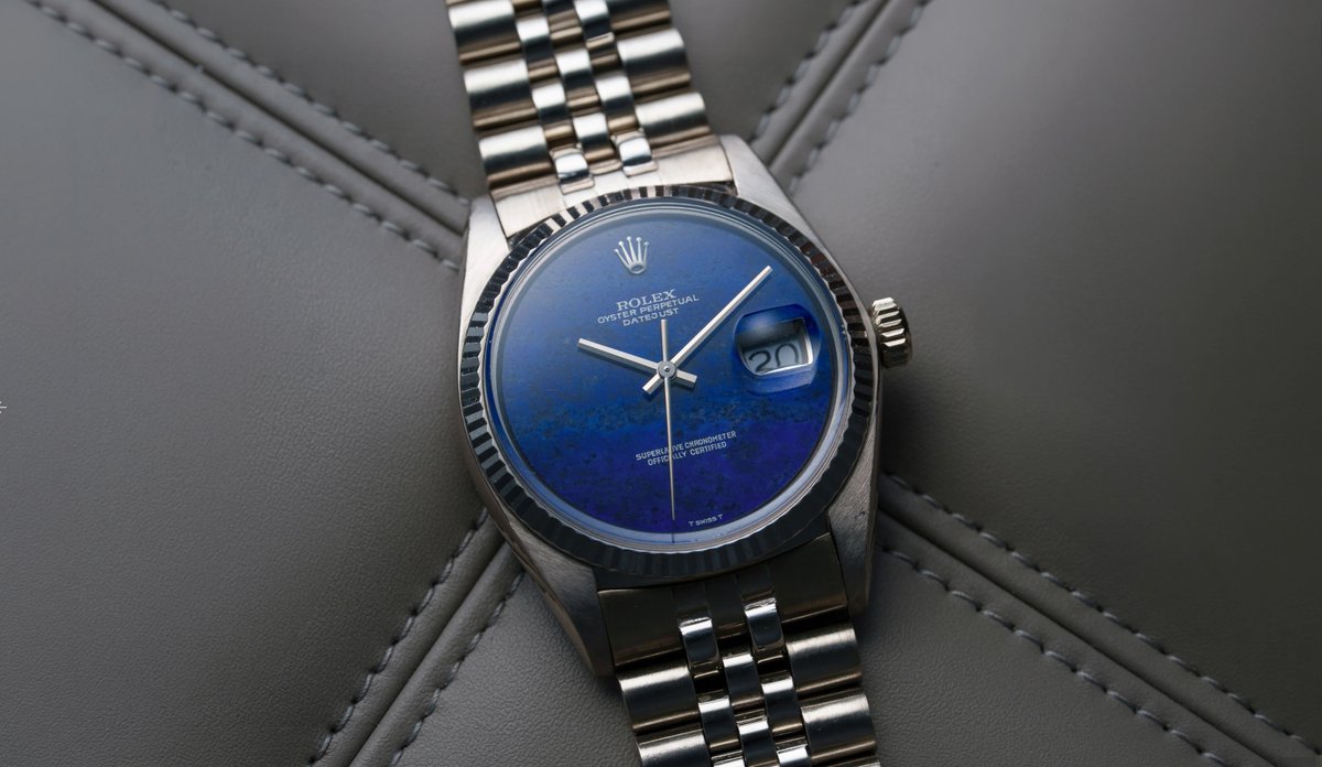 syJackaL's tweet image. 601/9, DATEJUST, LAPIS DIAL, WHITE GOLD #rolex #watches #vintagewatches #luxury
