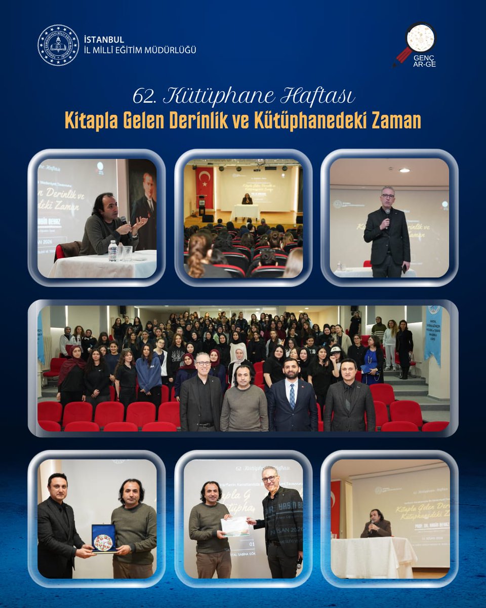 Genç Ar-Ge Projesi kapsamında düzenlenen Kütüphane Haftası etkinliklerimizde, Prof. Dr. Yasin Beyaz hocamızla bir araya geldik. "Harflerin Kanatlarında Bir Medeniyet Tasavvuru" başlığı altında; kitabın derinliğini ve kütüphanelerde zamanın nasıl bir bilgi hazinesine dönüştüğünü