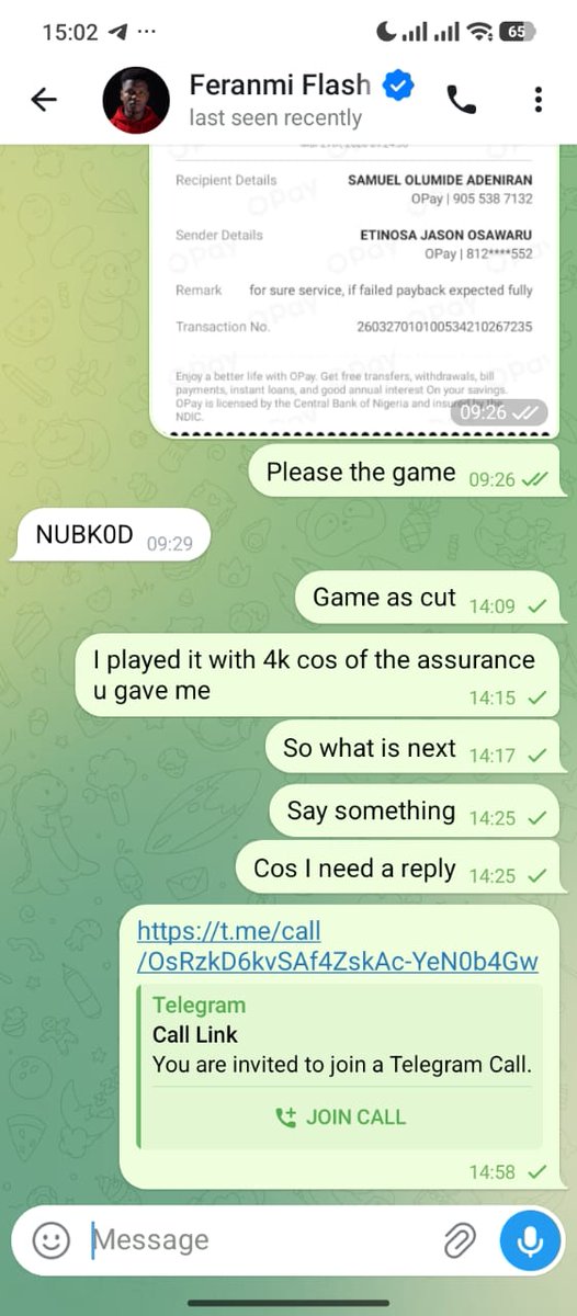 markcenaanthon1's tweet photo. @feranmi_flash1 I know you will be fast to delete this, keep deceiving people,one day na one day,but remember sorry is a big sin.

Scammer!!!! https://t.co/lZG4BMEHDA