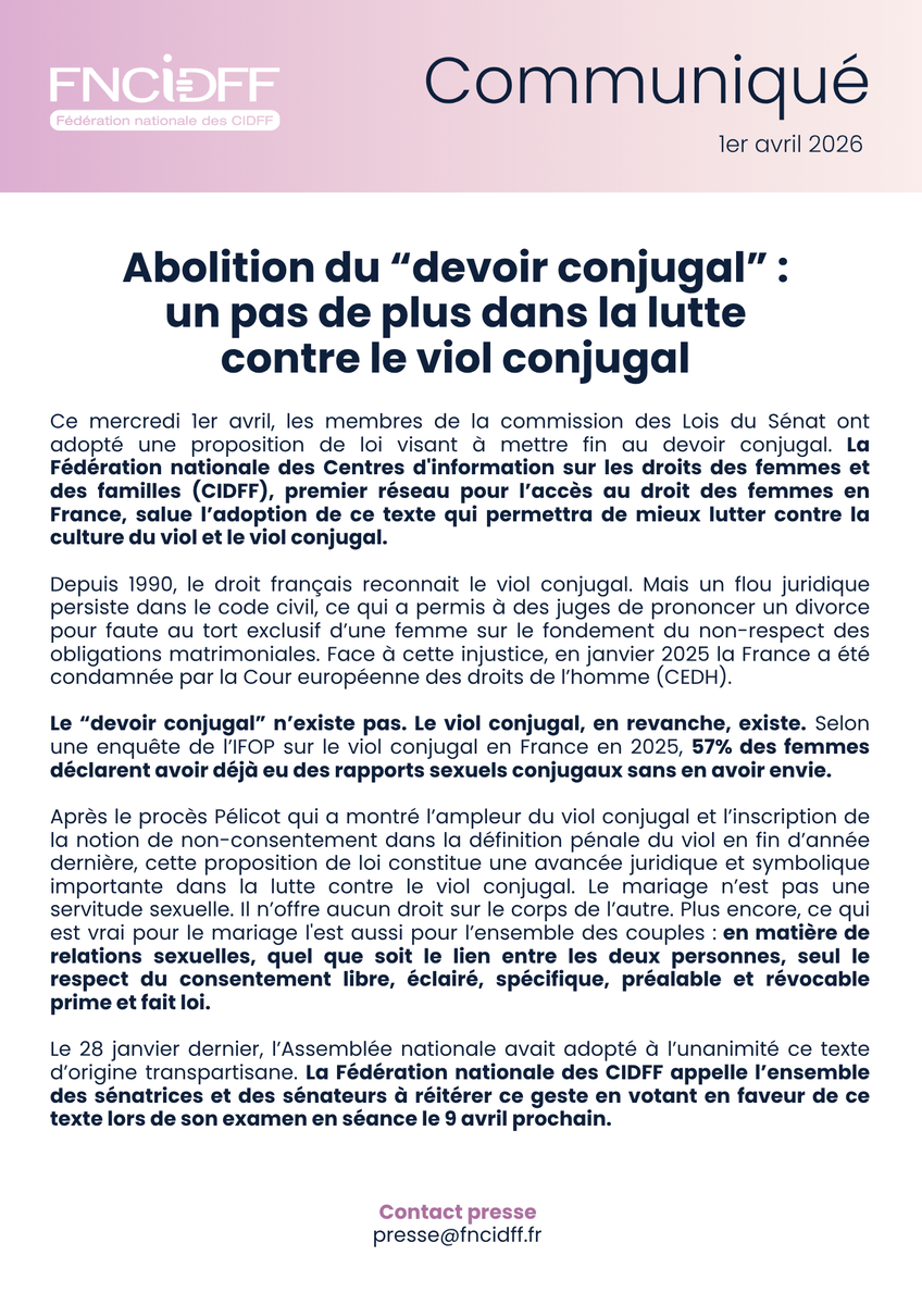 Fédération nationale des CIDFF tweet media