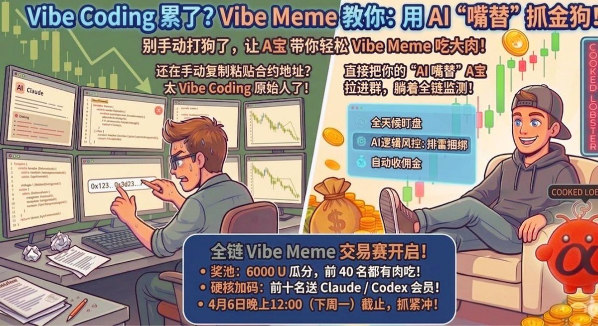 Vibe Coding 累了？来试试 Vibe Meme！🤖📈 写代码已经快进到“说话就能出产品”的 Vibe Coding 时代了，难道你打 ...