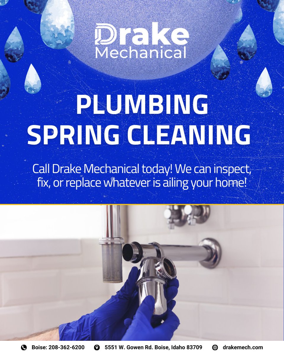 DrakeMechanical's tweet image. It's time for spring cleaning! Drake Mechanical can sort out your pipes, whether it's cleaning or fixing or replacing them, we're here and ready to help!

hubs.ly/Q049dqS10

And call us at Boise: 208-362-6200

#HVACtech #coupons #plumbing #heating #piperepair