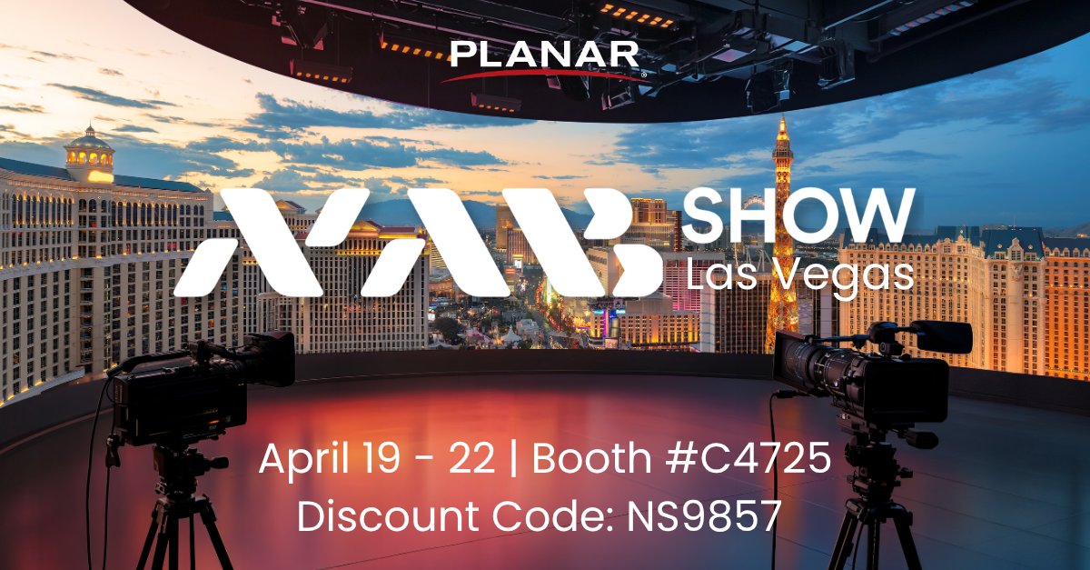 planarsystems's tweet image. ~2 weeks to go. 𝐓𝐡𝐞 𝐟𝐮𝐭𝐮𝐫𝐞 𝐨𝐟 𝐛𝐫𝐨𝐚𝐝𝐜𝐚𝐬𝐭 is coming into focus with advanced #LED solutions - experience it live at @NABShow 2026. Join us at Booth #C4725. Register with code NS9857: nabshow.com/las-vegas/