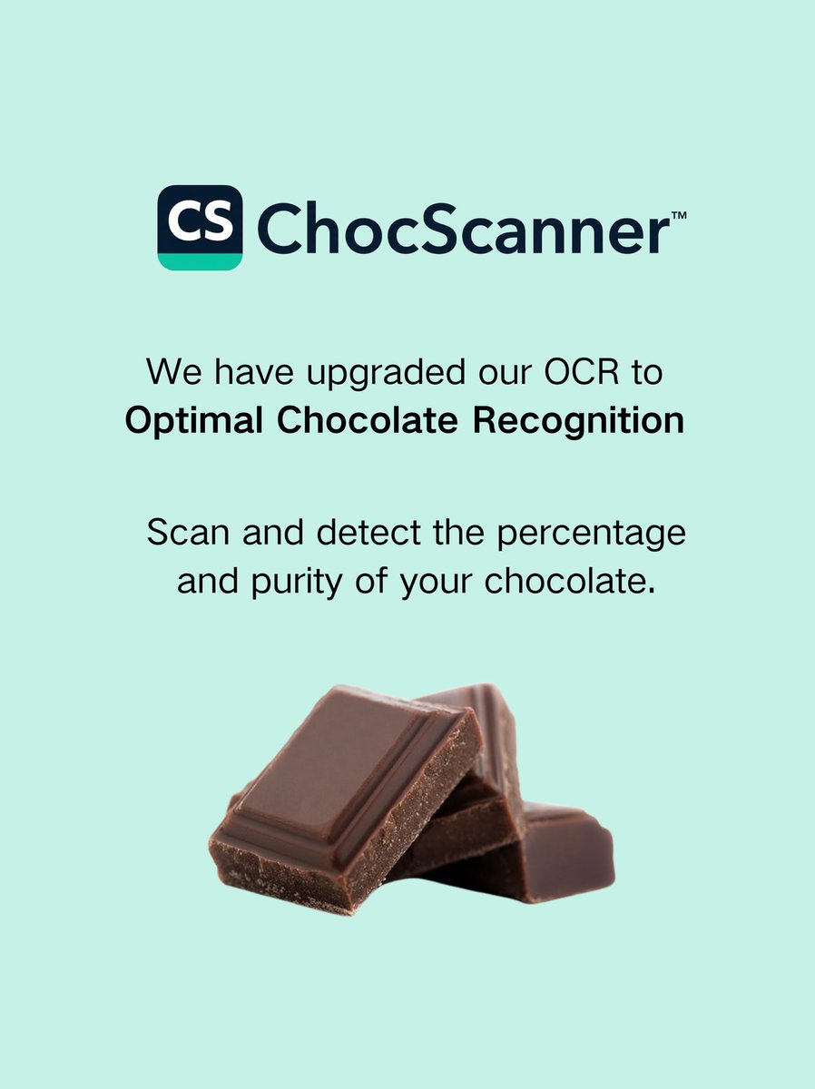 CamScanner's tweet image. CamScanner is now changing our name to ChocScanner! With this change, new features for "cleaning" and "saving" your chocolate is also released! Welcome to try us! #camscanner #scannerapp #AprilFool #Chocolate #KitKat