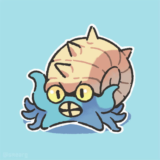 smearg's tweet photo. lil omastar 🐙🐚 https://t.co/HjpHVvE8A6