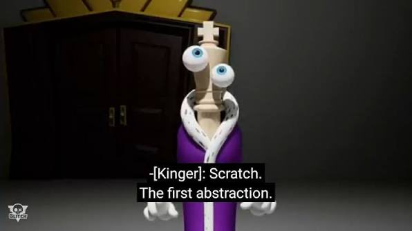 I actually wouldn’t be surprised if the reason Kinger can’t remember anything is BECAUSE of Caine.

Caine really didn’t want to lose Kinger, so he put an effect on his brain so he wouldn’t remember all the trauma he experienced from losing people over and over again.