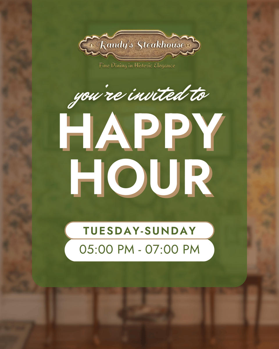 Spring into flavor! 🌸

Join us for Happy Hour, Tue-Sun, 5-7 PM.

#RandysSteakhouse #FriscoEats #TexasSteakhouse