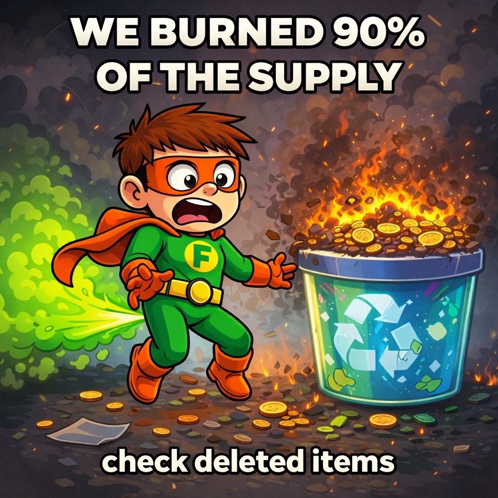 We accidentally burned 90% of the supply.