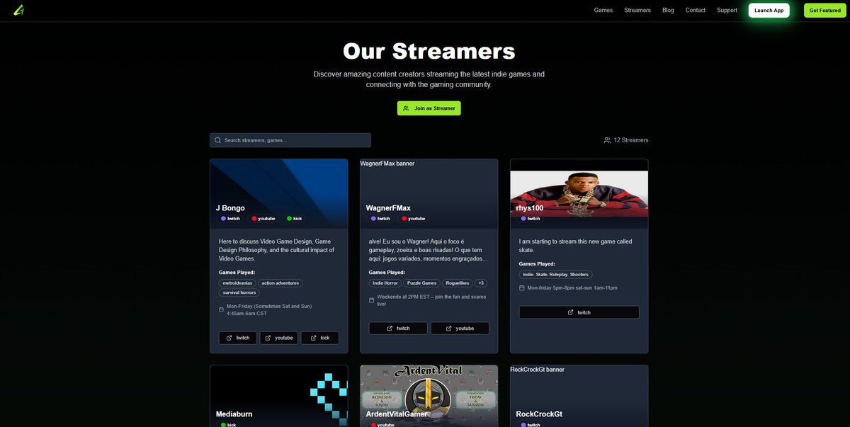 GamefolioGG's tweet image. #Streamers, our new streamer page is live! Submit your profile, get promoted, and grow your audience for FREE. 💚🫶

Go check out our website right now, streamers - gamefolio.com/streamers ✨
 
#KickCommunity #TwitchCommunity #streaming #StreamerCommunity
