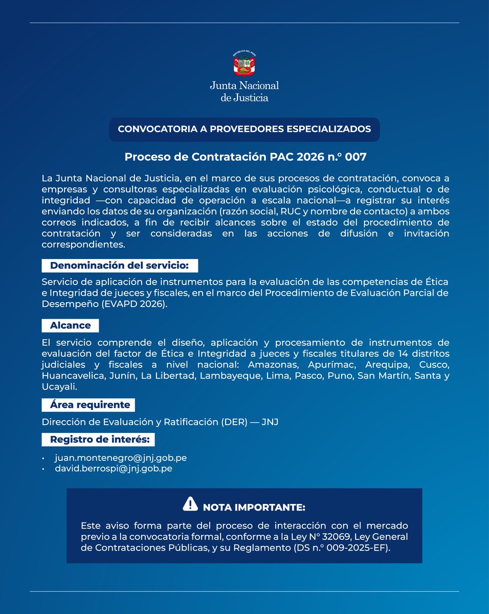 Junta Nacional de Justicia tweet media