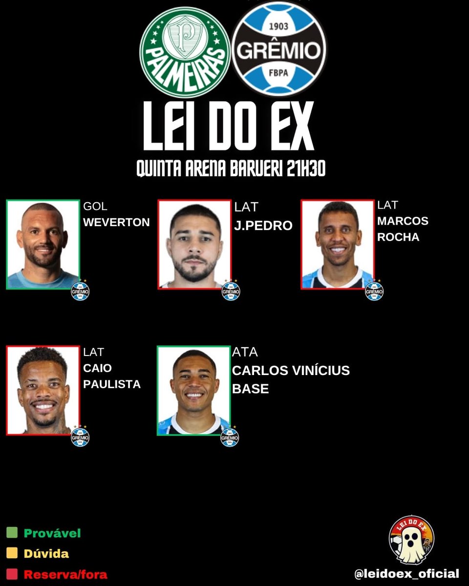 leidoex_oficial's tweet photo. 👻
Saíram os mitos 🤩
Confere comigo nos comentários os candidatos a cumprir a única lei que funciona no Brasil e no mundo na nona rodada do brasileirão
_
#Rodada9 #CartolaFC #CampeonatoBrasileiro https://t.co/8wjuQ6ur0q