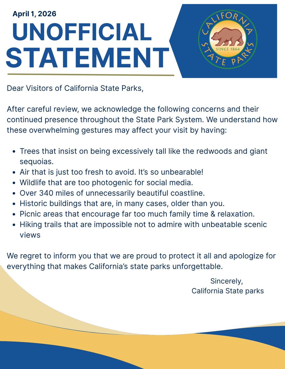 CA State Parks tweet media