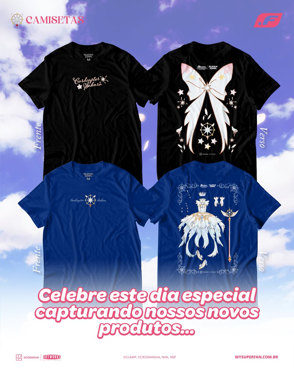 SuperFanBRA's tweet photo. Em comemoração, a "Coleção Especial de aniversário da Sakura"  exclusiva da Super Fan Brasil, celebra esse 1º de abril com assets "aquarelados", primeira vez utilizados fora do Japão 🌸

Além disso, durante duas semanas, todos os produtos da coleção “Cardcaptor Sakura: Clear Card” vão ter 15% de desconto no nosso site! Utilizando o  cupom: "SAKURA15"

🏪 Confira e adquira agora mesmo pelo link na bio ou acessando https://t.co/1QB2iLyE2U