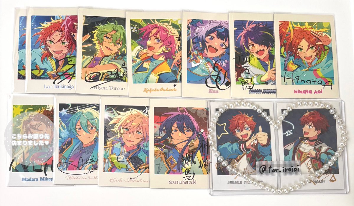 tor_iroioi's tweet photo. 【交換】あんスタ 10周年 展示会 ぱしゃっつ

譲》*レオ2、*日和、*こはく、エス、忍、ひなた、渉、英智、颯馬

求》真1、北斗1、*一彩、スバル

🪄︎︎*付き同士の交換優先
🪄︎︎郵送でのお取引
🪄︎︎まとめてのお取引優先

検索からでもお気軽にお声掛けください🌟 https://t.co/CDFuDQA10o