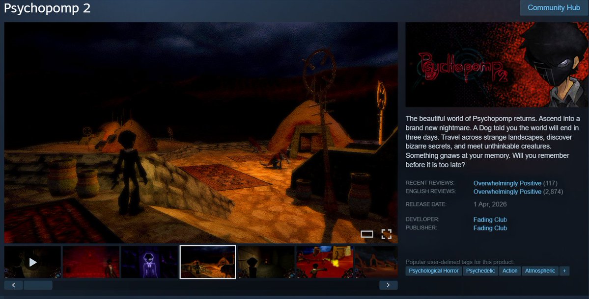 Is Psychopomp 2 out yet? tweet media