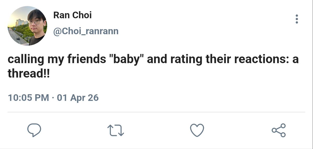 Itsyssssa's tweet photo. Talo T1 eh

Dito muna tayo 😅

~Calling my friends "baby" and rating their reactions~ 

#Doke #Fakeran #2hj #Peyran #Viperan #Donut #maolan https://t.co/tKUbIsaXqw
